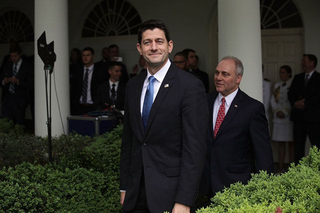House Speaker Paul Ryan at the White House celebration of the House's AHCA passage on May 4, 2017